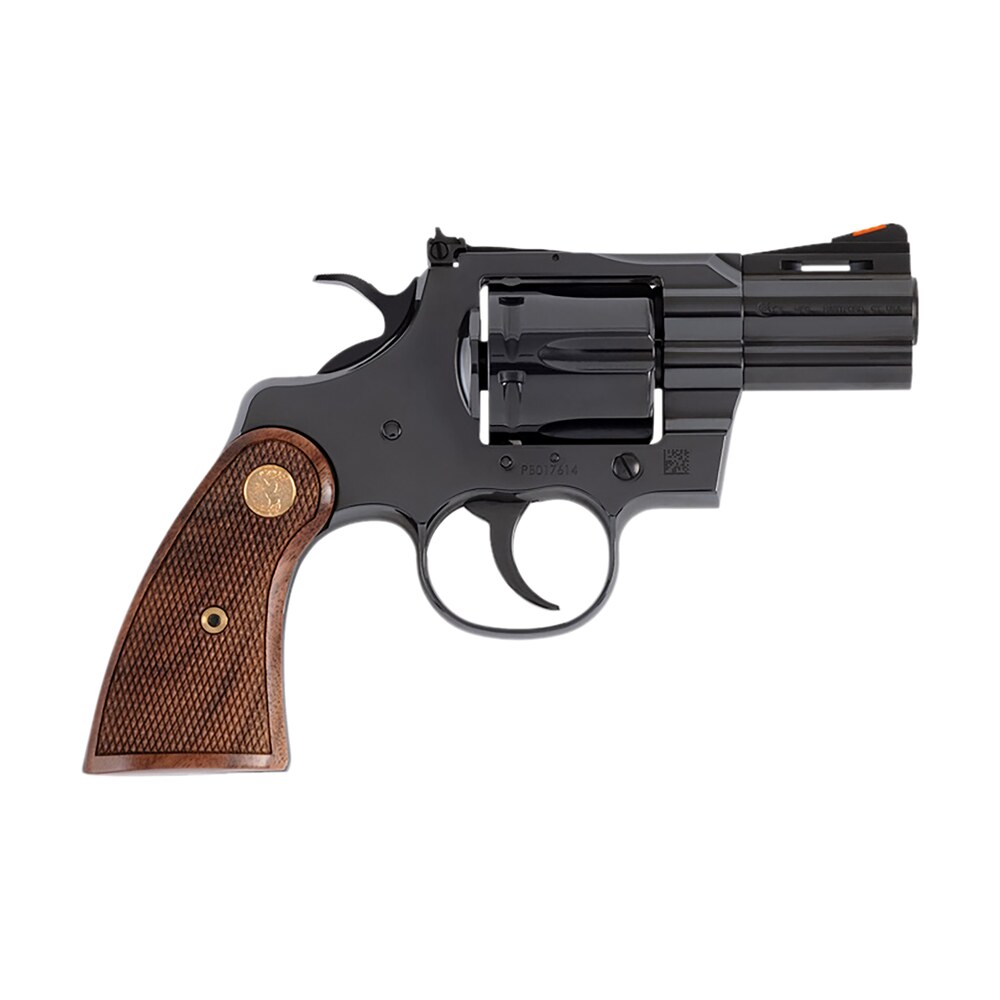 colt mfg pythonbp2wts python 357 mag/38 special 6 shot 2.50" blued carbon steel vent rib barrel, cylinder & frame, wood grip, exposed hammer Colt Mfg PYTHONBP2WTS Python 357 Mag/38 Special 6 Shot 2.50" Blued Carbon Steel Vent Rib Sports South item 179947