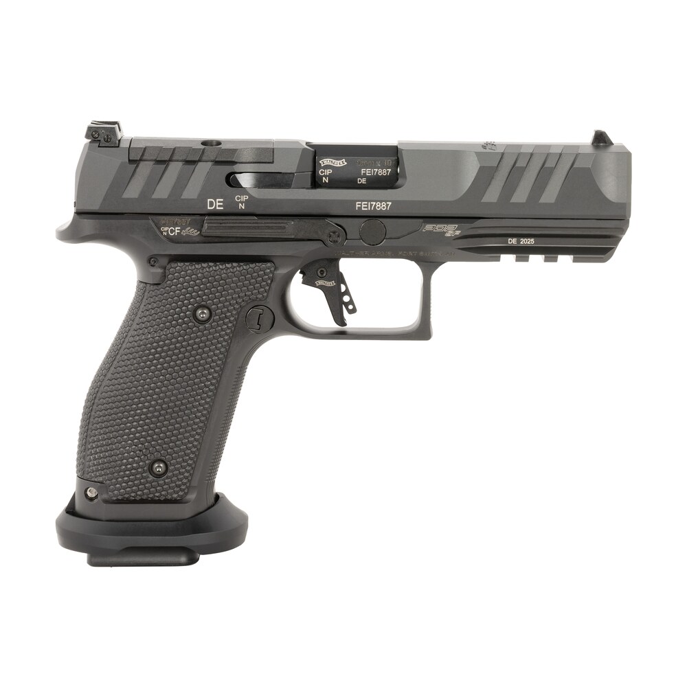 walther arms 2897008 pdp pro full size frame 9mm luger 20+1 4.50" black steel barrel, black optic ready/serrated steel slide, black steel frame w/picatinny rail, textured polymer grip Walther Arms 2897008 PDP Pro Full Size Frame 9mm Luger 20+1 4.50" Black Steel Sports South item 179980