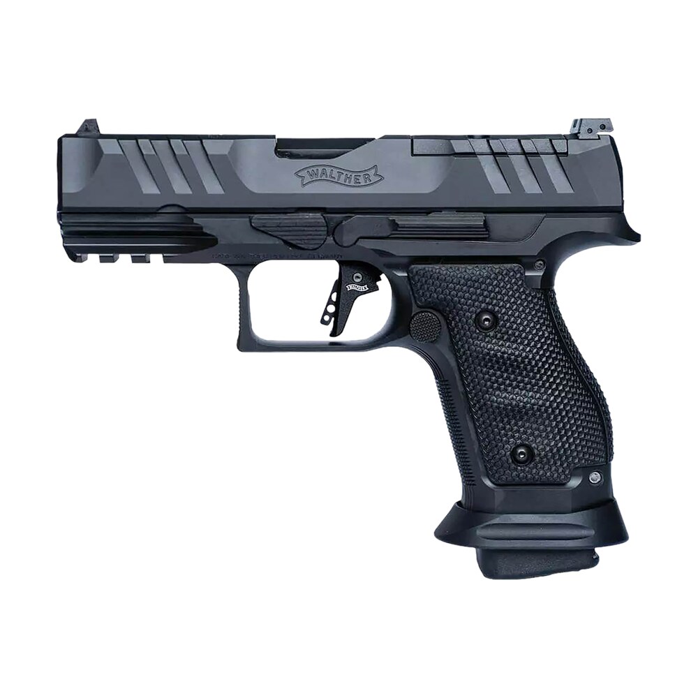 walther arms 2896991 pdp pro compact frame 9mm luger 18+1 4" black steel barrel, black optic cut/serrated steel slide, black steel frame w/picatinny rail, textured wraparound grip Walther Arms 2896991 PDP Pro Compact Frame 9mm Luger 18+1 4" Black Steel Sports South item 179981