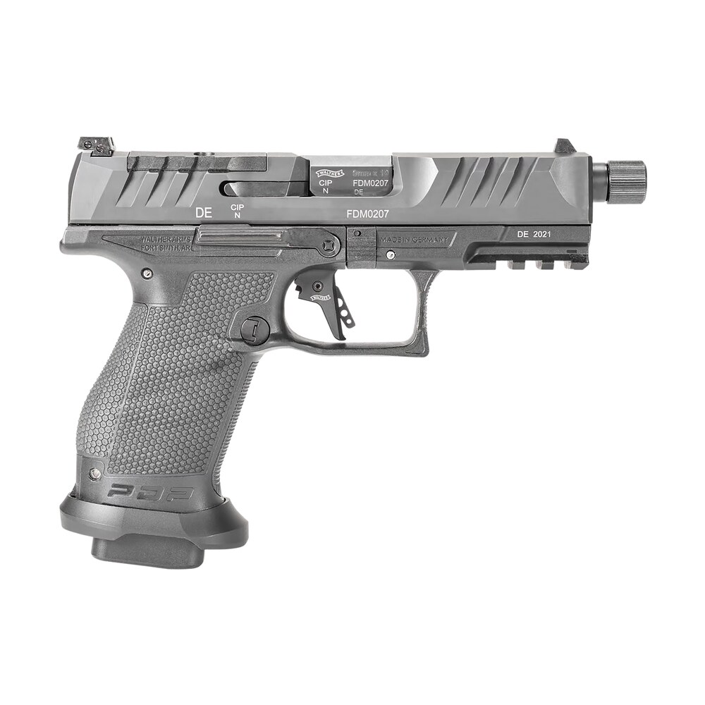 walther arms 2844176 pdp pro sd compact frame 9mm luger 18+1 4.60" black threaded barrel, black optic ready/serrated steel slide, black polymer frame w/picatinny rail, medium backstrap grip Walther Arms 2844176 PDP Pro SD Compact Frame 9mm Luger 18+1 4.60" Black Threaded Sports South item 179986