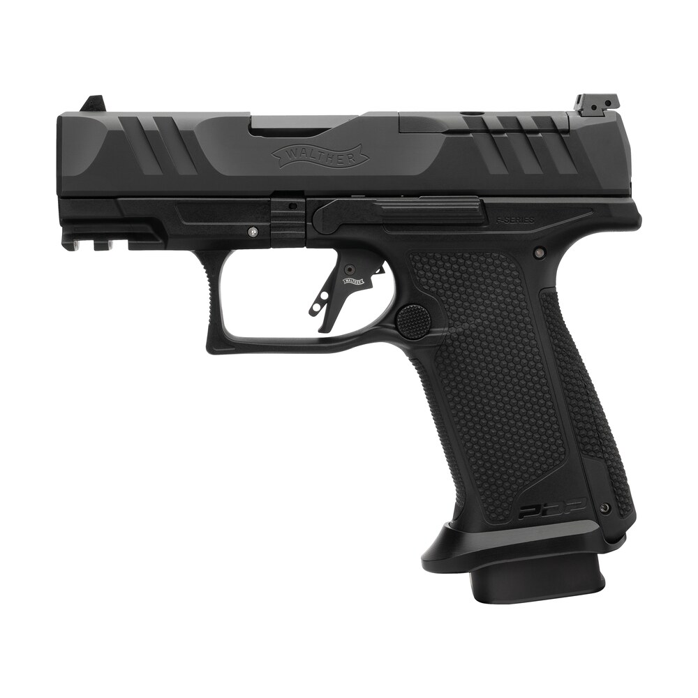 walther arms 4797054 pdp f series pro e 9mm luger 10+1 3.50" black steel barrel, black optic ready/serrated steel slide, black polymer frame w/picatinny rail, interchangeable backstrap grip Walther Arms 4797054 PDP F-Series Pro E 9mm Luger 10+1 3.50" Black Steel Sports South item 179990