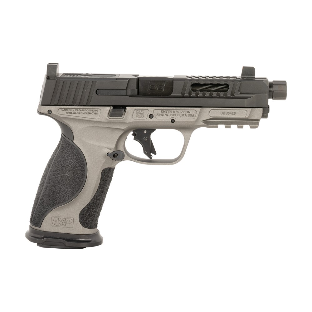 ed brown mpfmatch fueled m&p match 9mm luger 19+1 4.75" black nitride match grade threaded barrel, black nitride optic cut/ported/serrated stainless steel slide Ed Brown MPFMATCH Fueled M&P Match 9mm Luger 19+1 4.75" Black Nitride Match Grade Threaded Sports South item 180004