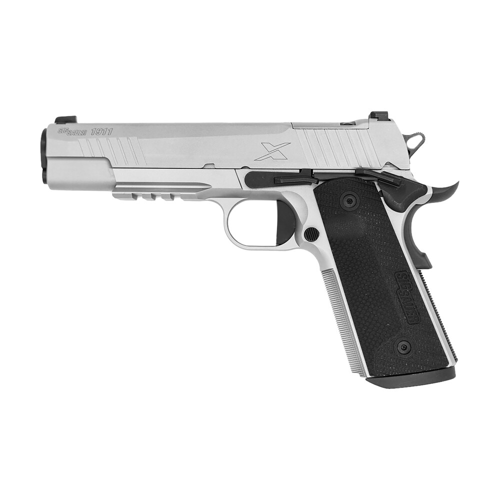 sig sauer 1911xr 45 ss 1911 full size frame 45 acp 8+1 5" optic ready/serrated stainless steel slide & frame w/beavertail & picatinny rail Sig Sauer 1911XR-45-SS 1911 Full Size Frame 45 ACP 8+1 5" Optic Ready/Serrated Stainless Steel Sports South item 180049