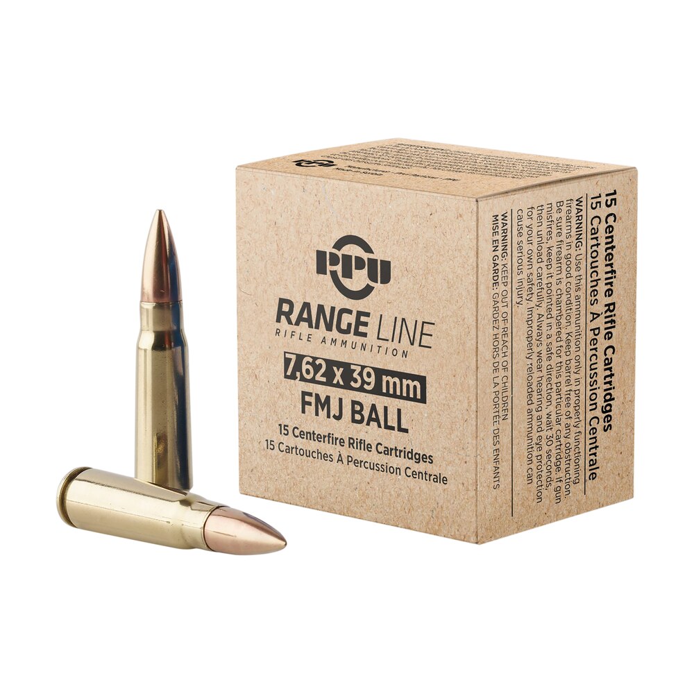 tr&z ppr739 7.62x39mm 123 gr full metal jacket 15 per box/ 62 cs TR&Z PPR739 7.62x39mm 123 gr Full Metal Jacket 15 Per Box/ 62 Cs Sports South item 180231