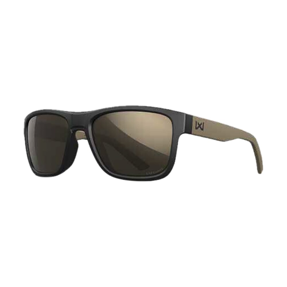 wiley x ac6ovn14 ovation tungsten mirror lens polycarbonate matte black w/ tan frame Wiley X AC6OVN14 Ovation Tungsten Mirror Lens Polycarbonate Matte Black Sports South item 180281