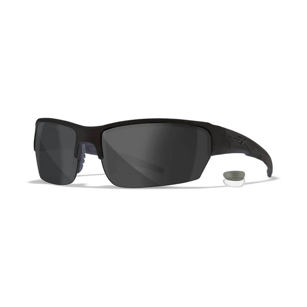 wiley x chsai07 saint s/m smoke gray/clear lens polycarbonate matte black frame Wiley X CHSAI07 SAINT S/M Smoke Gray/Clear Lens Polycarbonate Matte Black Frame Sports South item 180312