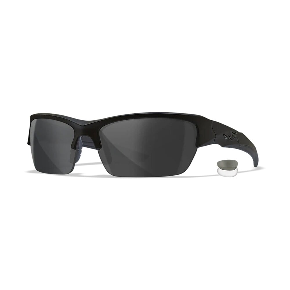 wiley x chval07 valor medium smoke gray/clear lens polycarbonate matte black frame Wiley X CHVAL07 Valor Medium Smoke Gray/Clear Lens Polycarbonate Matte Black Frame Sports South item 180317