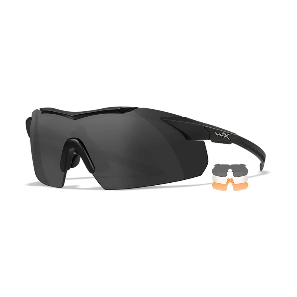 wiley x 3552 vapor comm temples smoke gray/clear/light rust lens polycarbonate matte black frame Wiley X 3552 Vapor Comm Temples Smoke Gray/Clear/Light Rust Lens Polycarbonate Matte Black Sports South item 180321