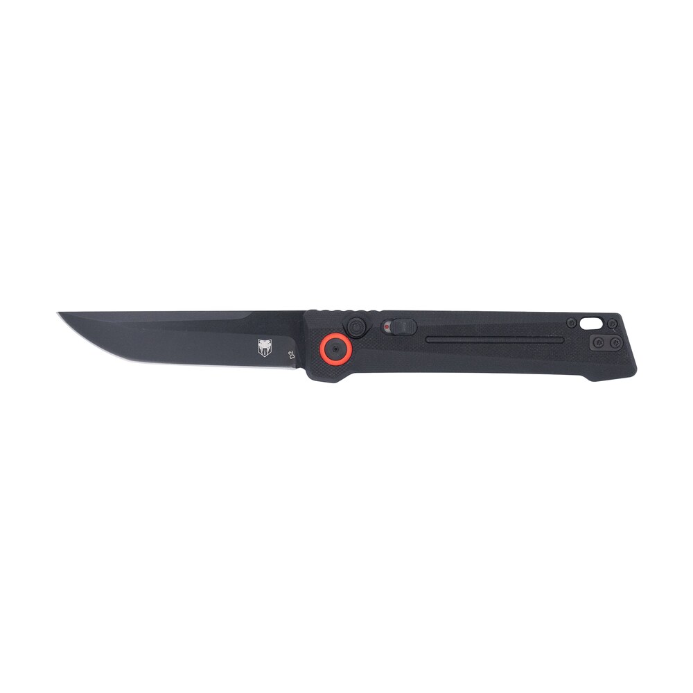 cobratec knives ctifrblk inferno 3.50" otf tanto plain black ticn d2 steel blade, 4.75" black textured handle CobraTec Knives CTIFRBLK Inferno 3.50" OTF Tanto Plain Black TiCN D2 Steel Blade, 4.75" Black Sports South item 180345