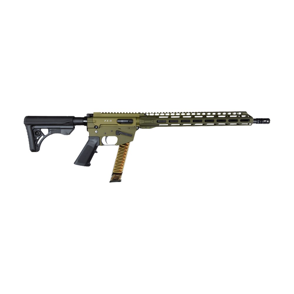 freedom ordance fx9r16 odg fx9r 9mm luger 33+1 16" black anodized barrel, od green anodized receiver w/picatinny rail, m lok handguard, leapers adjustable black polymer stock, b5 p type grip Freedom Ordance FX9R16-ODG FX9R 9mm Luger 33+1 16" Black Anodized Sports South item 180417