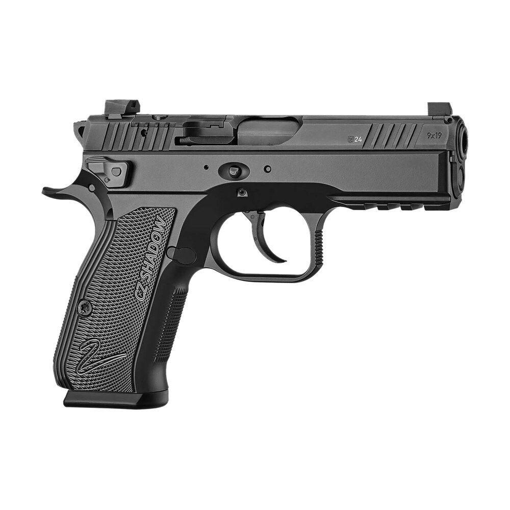 cz usa 91244 shadow 2 carry carry frame 9mm luger 15+1 4" black steel barrel, black serrated slide, black aluminum frame w/beavertail & picatinny rail, black duralumin grip CZ-USA 91244 Shadow 2 Carry Carry Frame 9mm Luger 15+1 4" Black Steel Sports South item 180583