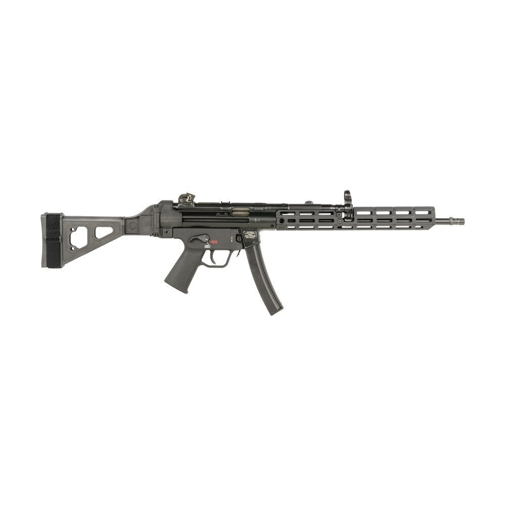 hk 81001190 sp5l 9mm luger 30+1 16.50" overall black m lok handguard, aluminum receiver, sb tactical brace & polymer grip HK 81001190 SP5L 9mm Luger 30+1 16.50" Overall Black M-LOK Handguard, Aluminum Receiver, SB Sports South item 180693