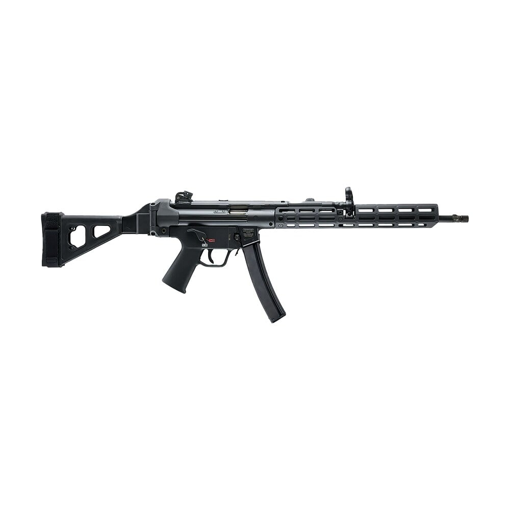 hk 81001191 sp5l 9mm luger 10+1 16.50" overall black m lok handguard, aluminum receiver, sb tactical brace & polymer grip HK 81001191 SP5L 9mm Luger 10+1 16.50" Overall Black M-LOK Handguard, Aluminum Receiver, SB Sports South item 180694