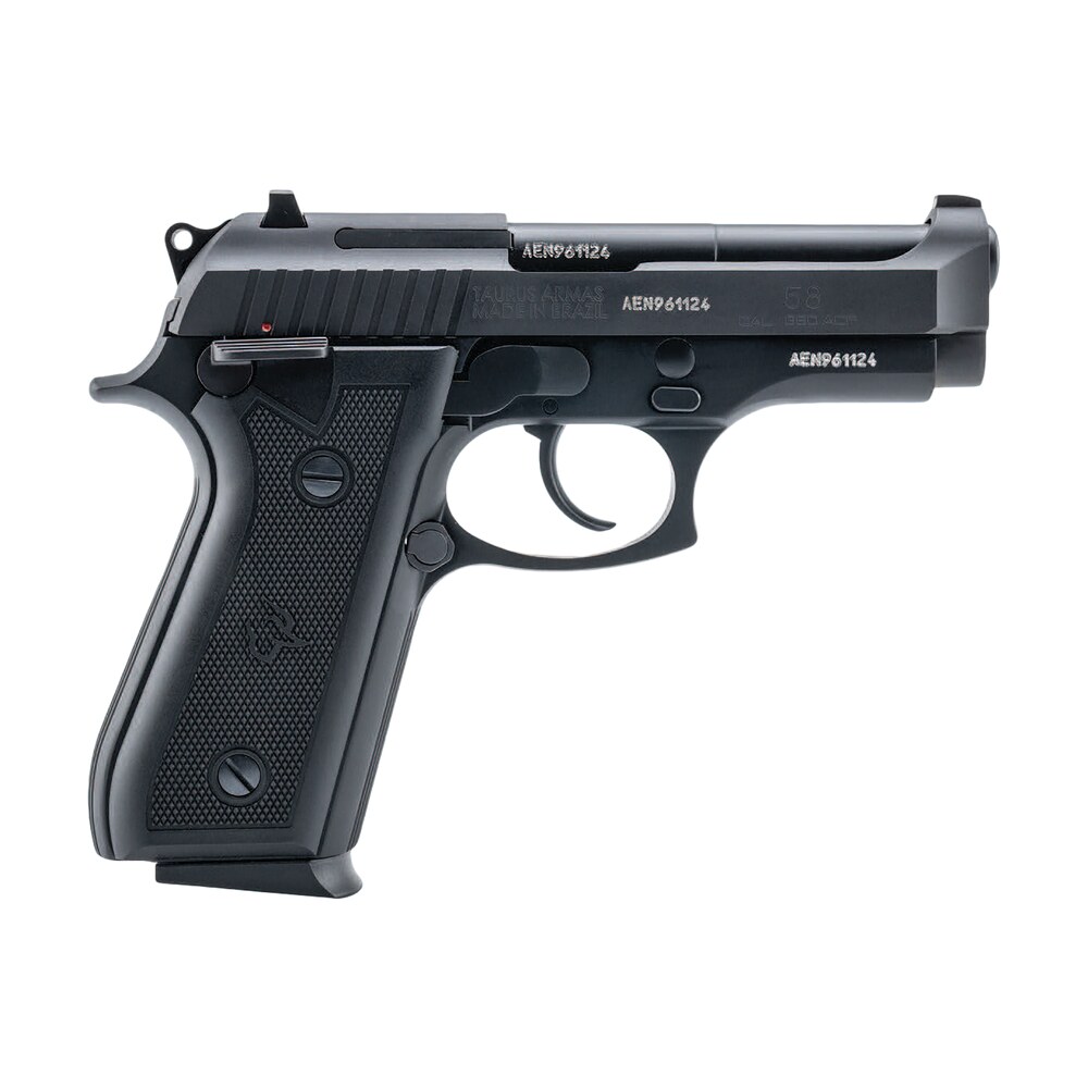 taurus 1 58141 58 380 acp 15+1 4" matte black stainless steel barrel, matte black serrated alloy steel slide, matte black aluminum frame w/beavertail, black polymer grip Taurus 1-58141 58 380 ACP 15+1 4" Matte Black Stainless Steel Sports South item 180839