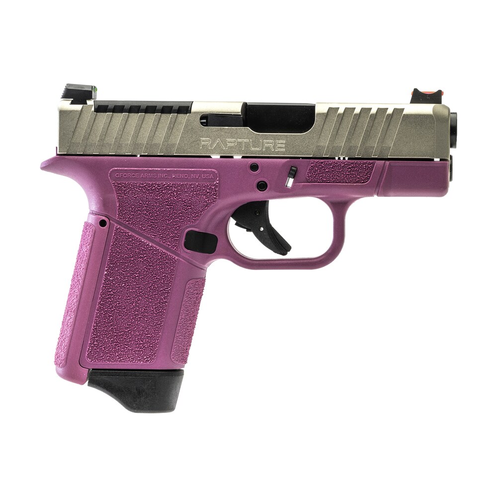 gforce arms gf932512pin rapture sub compact frame 9mm luger 12+1 3.25" black steel barrel, nickel steel optic cut/serrated slide, pink cerakote polymer frame, shield rmsc/rmr footprint Gforce Arms GF932512PIN Rapture Sub-Compact Frame 9mm Luger 12+1 3.25" Black Steel Sports South item 180944