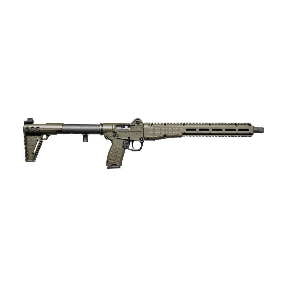 kel tec sub2k10glkgrn sub2000 gen3 10mm auto 15+1 16.15" black threaded barrel, od green picatinny rail receiver, m lok handguard, rotating forend, 3 position adj od green polymer stock, glock 20 grip Kel-Tec SUB2K10GLKGRN SUB2000 Gen3 10mm Auto 15+1 16.15" Black Threaded Sports South item 180975