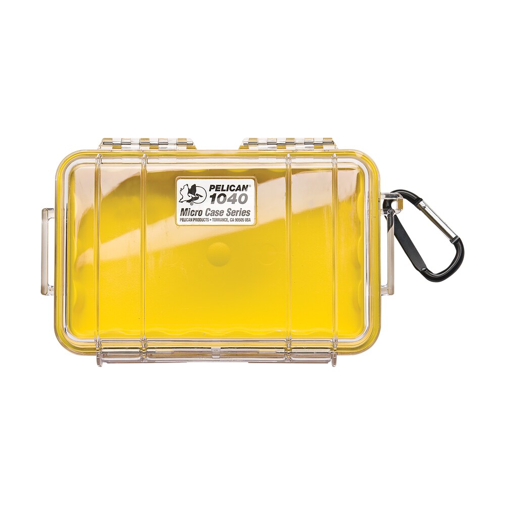 pelican 1040027100 micro case yellow/clear polycarbonate 7.50" long Pelican 1040027100 Micro Case Yellow/Clear Polycarbonate 7.50" Long Sports South item 181076