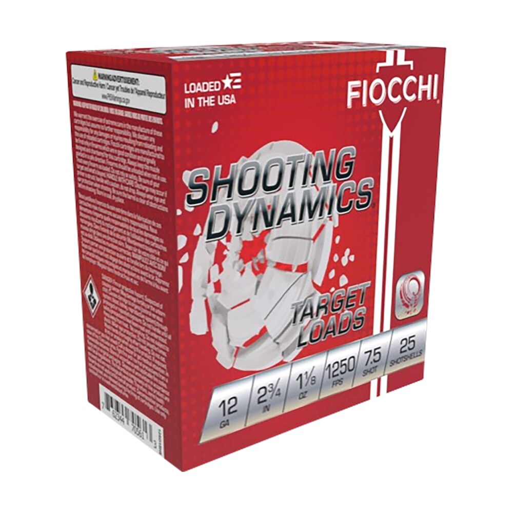 fiocchi 12sd18x7 shooting dynamics 12gauge 2.75" 1 1/8oz 7.5shot 25 per box/10 case Fiocchi 12SD18X7 Shooting Dynamics 12Gauge 2.75" 1 1/8oz 7.5Shot 25 Per Box/10 Case Sports South item 181150