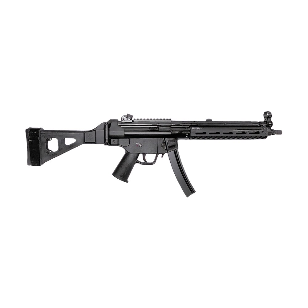 ptr 9ltbr 0090101 9ltbr 9mm luger 30+1 12.50" black nitride threaded barrel, m lok handguard, black anodized aluminum receiver w/picatinny rail, black synthetic sb tactical brace, black polymer grip PTR 9LTBR-0090101 9LTBR 9mm Luger 30+1 12.50" Black Nitride Threaded Sports South item 181434