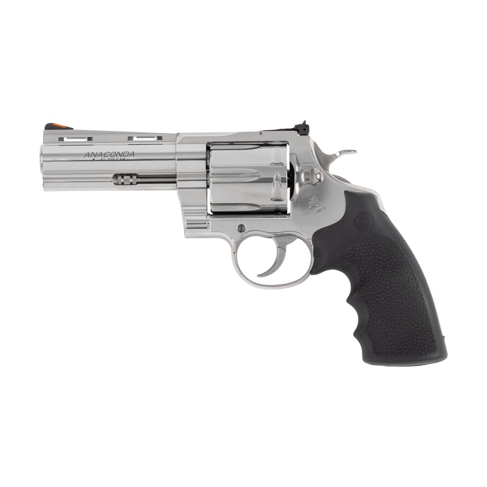 colt mfg anacondasp4rts45c anaconda 45 colt (long colt) 6rd shot 4.25" stainless vent rib barrel, cylinder & frame, black grip Colt Mfg ANACONDASP4RTS45C Anaconda 45 Colt (Long Colt) 6rd Shot 4.25" Stainless Vent Rib Sports South item 181441