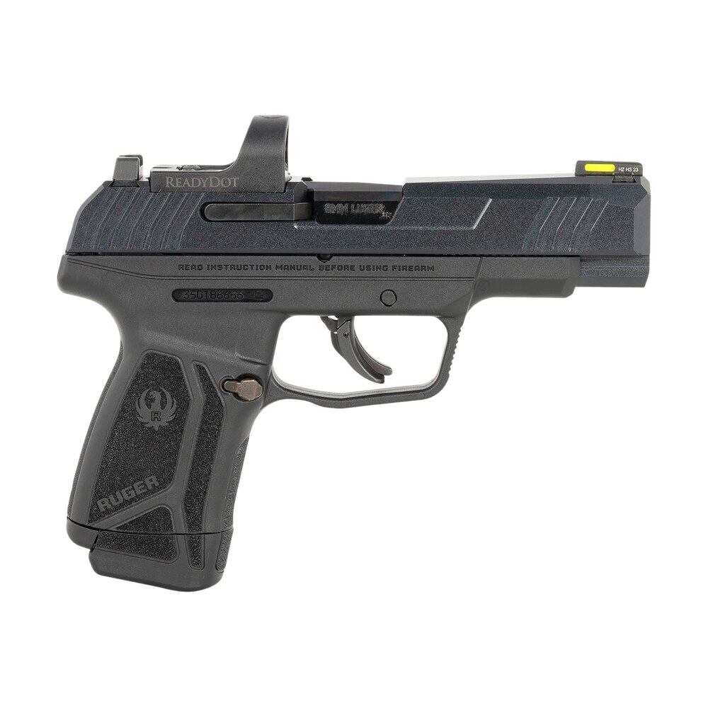 ruger 3521 max 9 long rd 9mm luger 12+1 4" black alloy steel optic ready/serrated slide, black polymer frame Ruger 3521 Max-9 Long RD 9mm Luger 12+1 4" Black Alloy Steel Optic Ready/Serrated Slide, Black Sports South item 181676