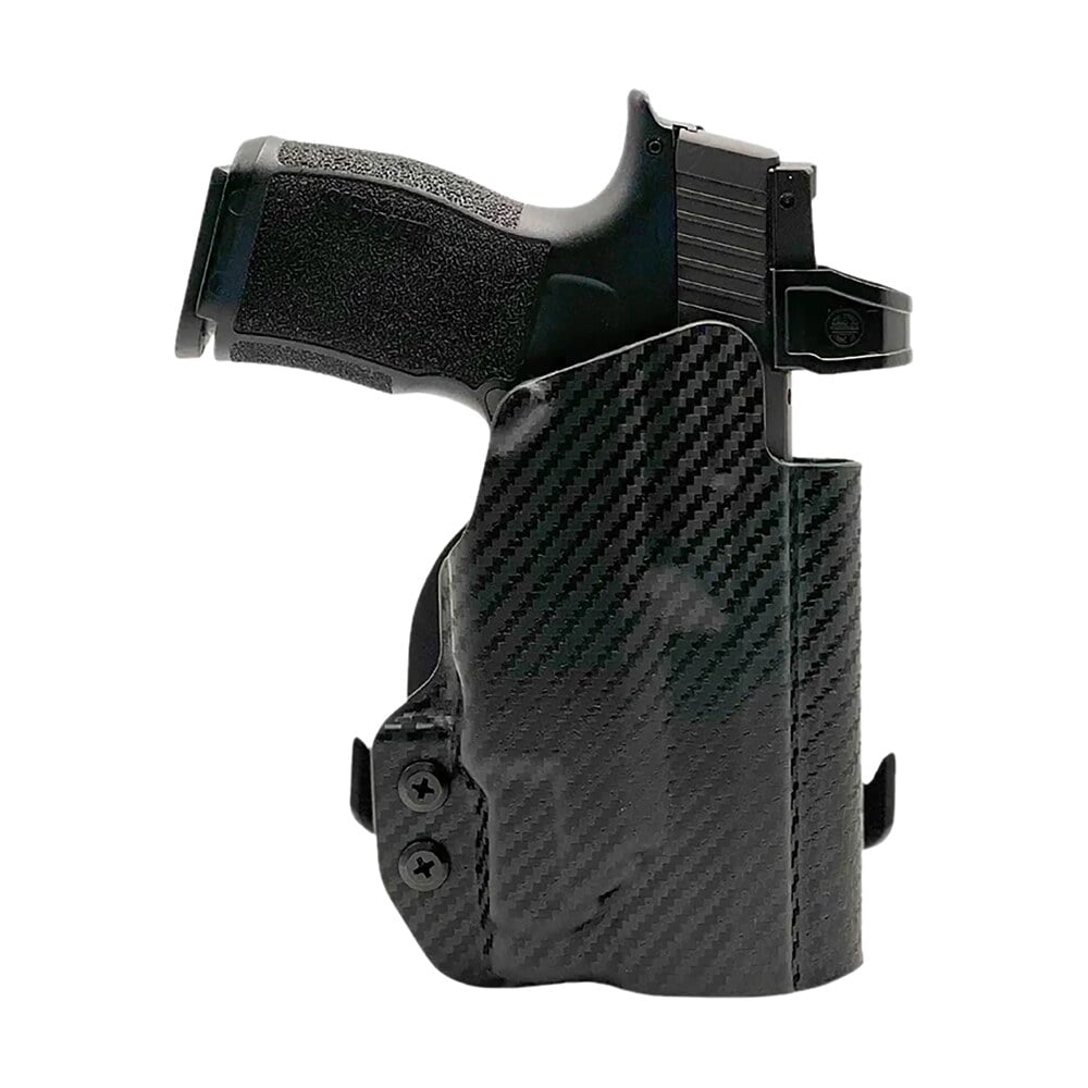rounded gear ssrp365tlr7cfrhowbpdl paddle holster owb black carbon fiber kydex fits sig p365 right hand Rounded Gear SSRP365TLR7CFRHOWBPDL Paddle Holster OWB Black Carbon Fiber Kydex Sports South item 181858