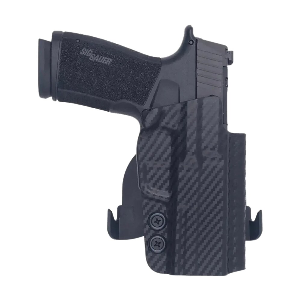 rounded gear ssrp365xmacrocfrhow paddle holster owb black carbon fiber kydex fits sig sauer p365 x macro right hand Rounded Gear SSRP365XMACROCFRHOW Paddle Holster OWB Black Carbon Fiber Kydex Sports South item 181863