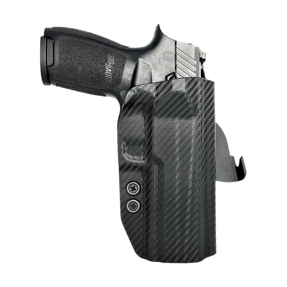 rounded gear ssrp320fscfrhowbpdl paddle holster owb black carbon fiber kydex fits sig sauer p320 right hand Rounded Gear SSRP320FSCFRHOWBPDL Paddle Holster OWB Black Carbon Fiber Kydex Sports South item 181864