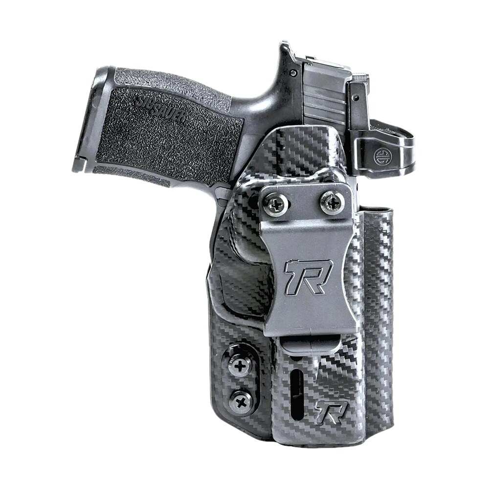 rounded gear rgdruidsigxmacrocfam druid iwb/owb black carbon fiber kydex fits sig p365 x macro ambidextrous Rounded Gear RGDRUIDSIGXMACROCFAM Druid IWB/OWB Black Carbon Fiber Kydex Sports South item 181872