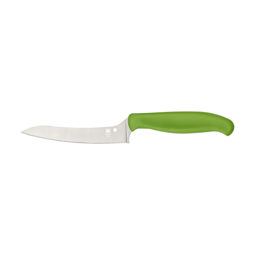 spyderco k14pgn z cut pointed 4.40" fixed plain stonewashed cts bd1n ss blade, green textured polypropylene handle Spyderco K14PGN Z-Cut Pointed 4.40" Fixed Plain Stonewashed CTS BD1N SS Blade, Green Textured Sports South item 181926