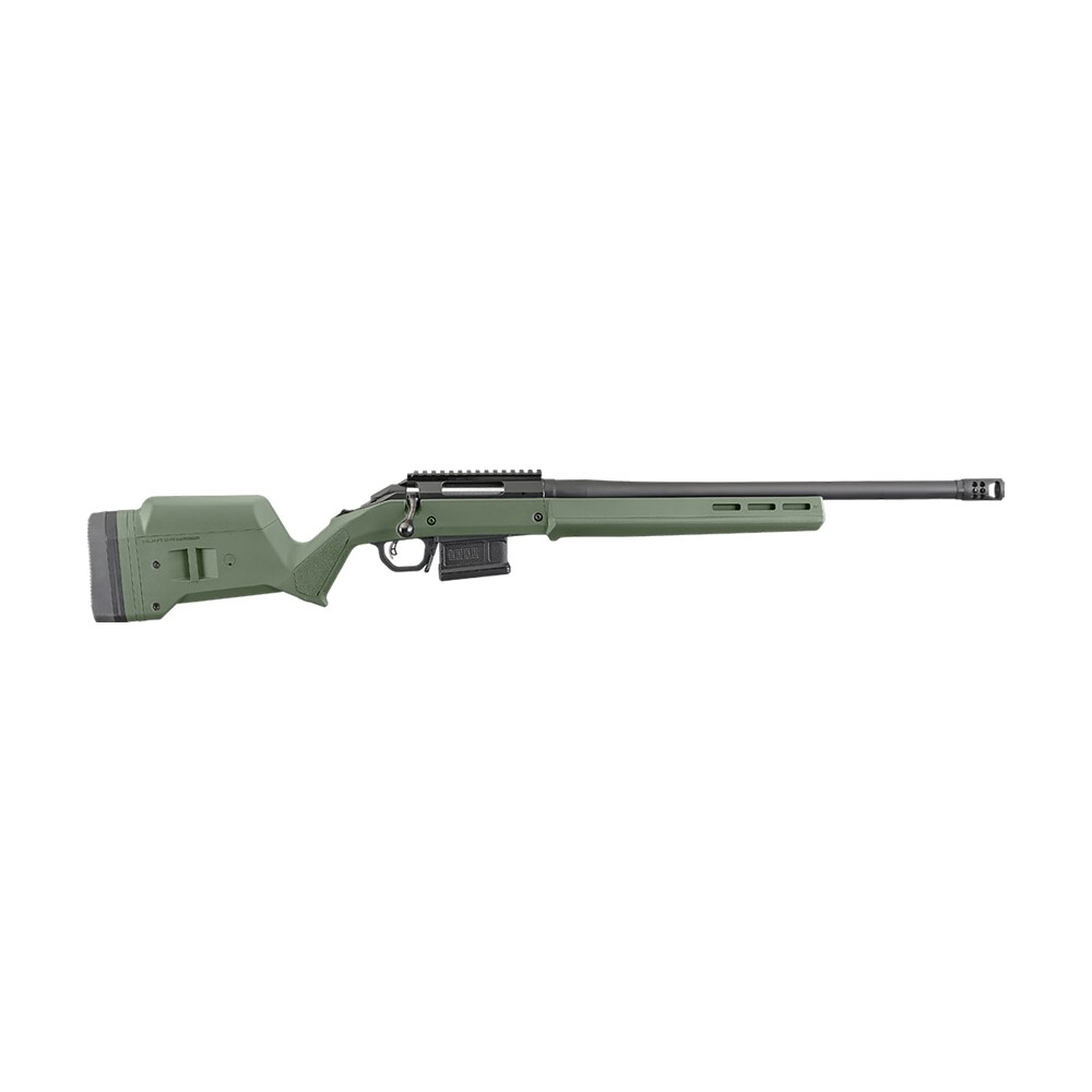 ruger 26935 american hunter 308 win 5+1 20" matte black threaded barrel, matte black steel receiver w/picatinny rail receiver, olive green magpul adjustable hunter synthetic stock, right hand Ruger 26935 American Hunter 308 Win 5+1 20" Matte Black Threaded Sports South item 182020