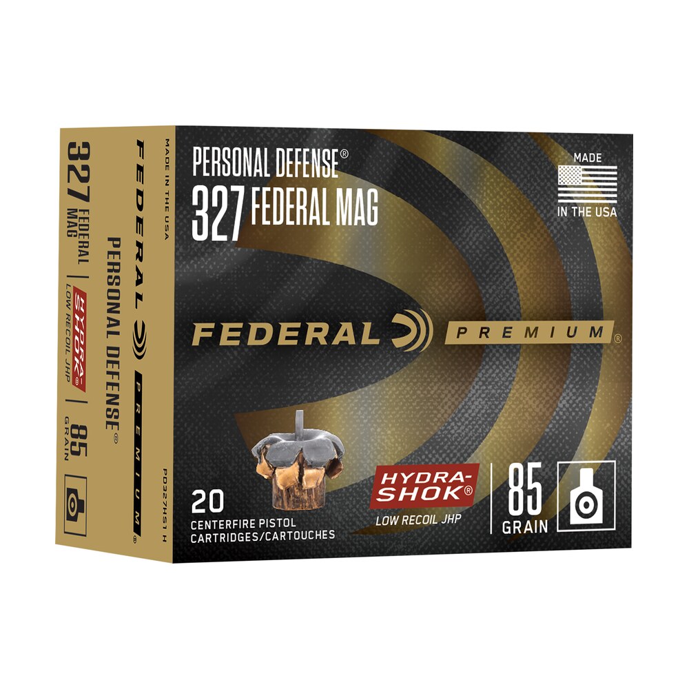 federal pd327hs1h hydra shok 327federal mag 85gr jacketed hollow point 20 per box/10 case Federal PD327HS1H Hydra-Shok 327Federal Mag 85gr Jacketed Hollow Point 20 Per Box/10 Case Sports South item 182389