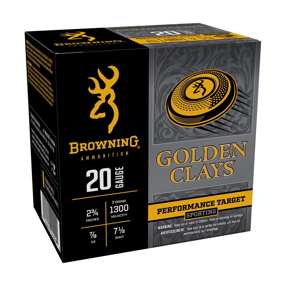 browning ammo bgc207 golden clays 20gauge 2.75" 7/8oz 7.5shot 25 per box/10 case Browning Ammo BGC207 Golden Clays 20Gauge 2.75" 7/8oz 7.5Shot 25 Per Box/10 Case Sports South item 182656