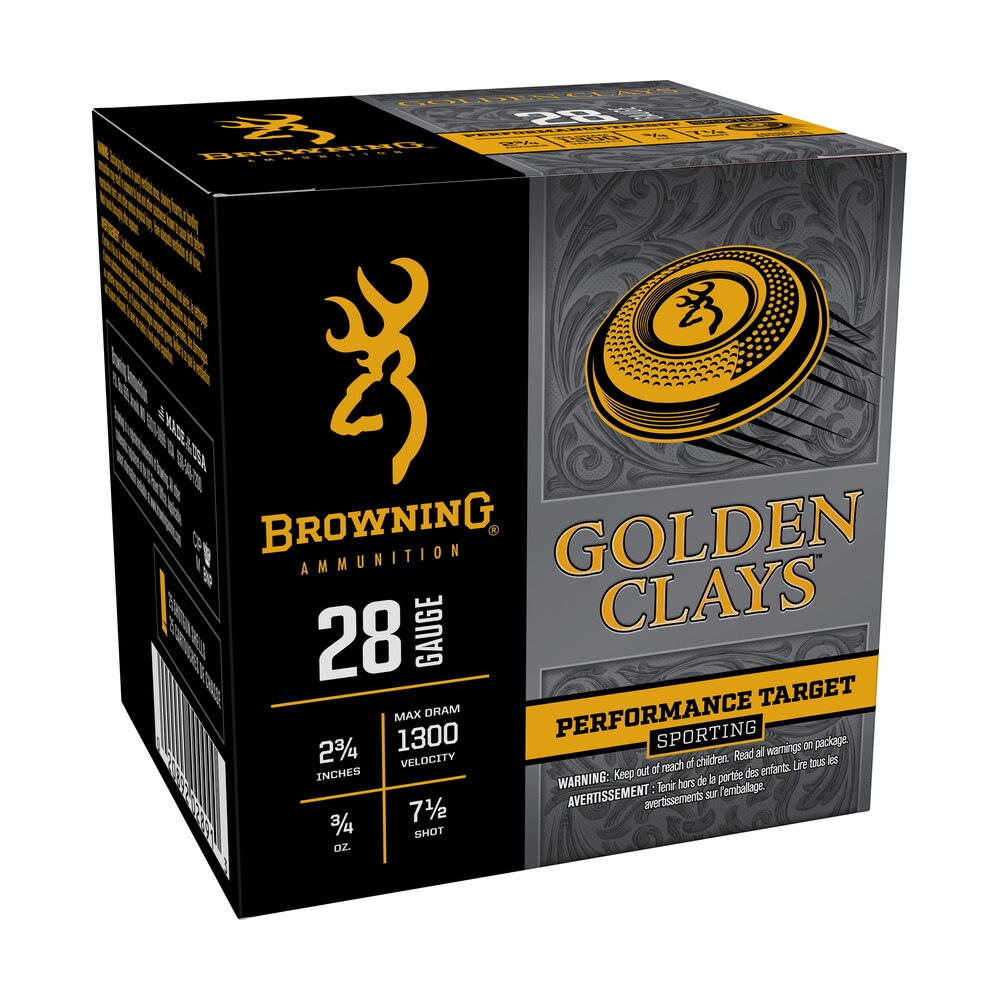 browning ammo bgc287 golden clays 28gauge 2.75" 3/4oz 7.5shot 25 per box/10 case Browning Ammo BGC287 Golden Clays 28Gauge 2.75" 3/4oz 7.5Shot 25 Per Box/10 Case Sports South item 182660
