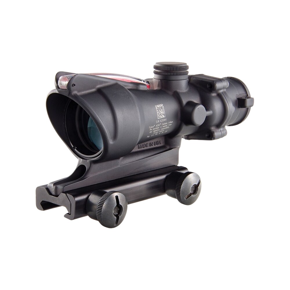 trijicon 100230 acog black hardcoat anodized 4x32mm illuminated red chevron reticle Trijicon 100230 ACOG Black Hardcoat Anodized 4x32mm Illuminated Red Chevron Reticle Sports South item 18267