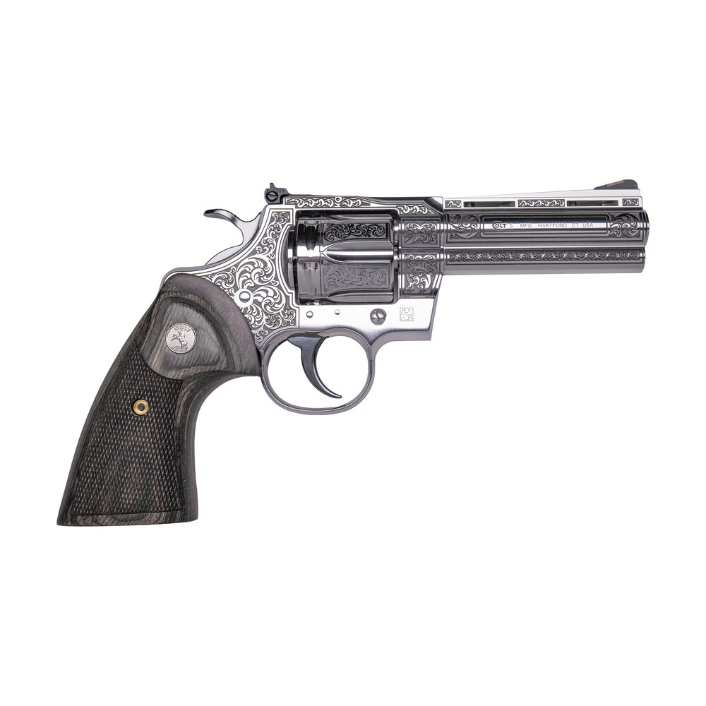 cnc firearms cncpynres4 colt python renaissance 357 mag 6 shot 4.25" stainless engraved barrel, cylinder & frame, walnut grip Cnc Firearms CNCPYNRES4 Colt Python Renaissance 357 Mag 6 Shot 4.25" Stainless Engraved Sports South item 182763