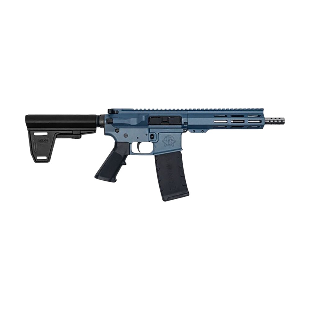 great lakes firearms gl15223sspbblu ar 15 223 wylde 30+1 7.50" black nitride threaded barrel, m lok handguard, blue titanium cerakote aluminum receiver w/picatinny rail, black polymer mil spec grip Great Lakes Firearms GL15223SSPBBLU AR-15 223 Wylde 30+1 7.50" Black Nitride Threaded Sports South item 183071