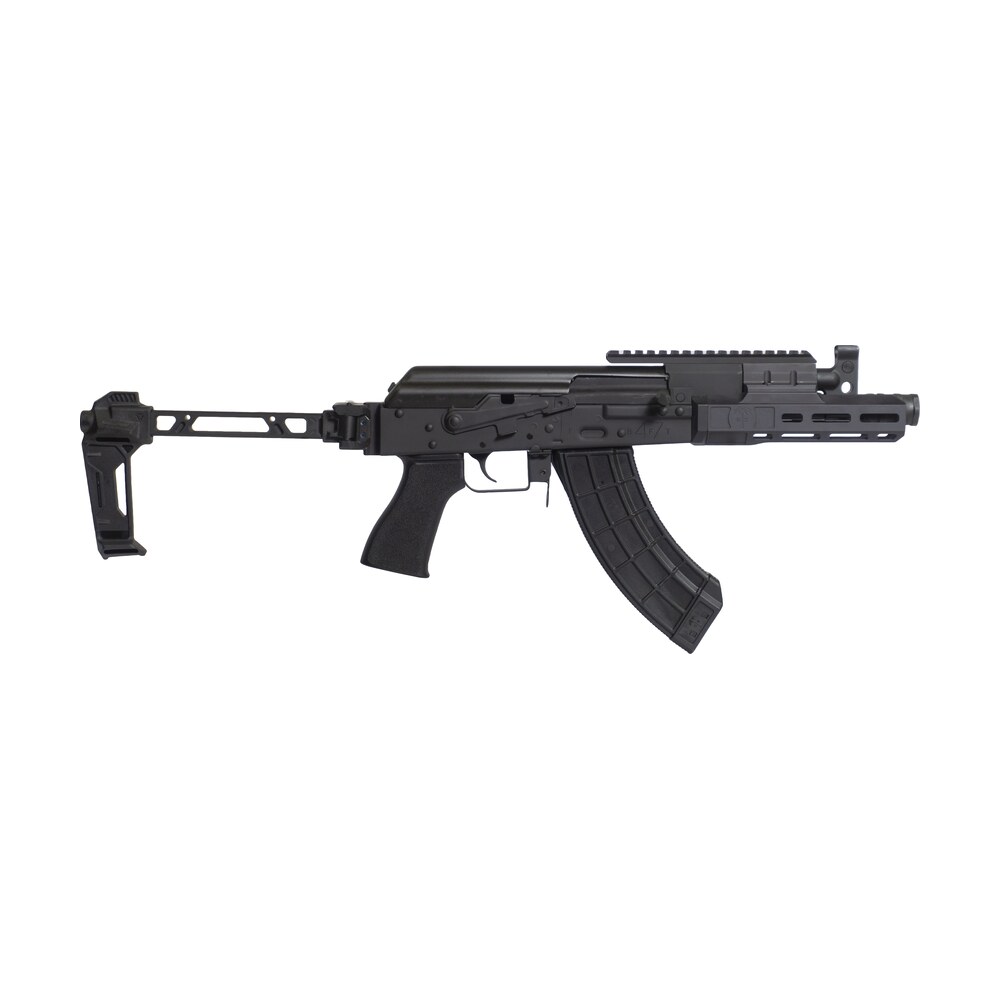 century arms hg8007n draco tactical 7.62x39mm 30+1 7.50" black barrel w/linear compensator, m lok handguard, black receiver w/picatinny rail, black sb bi folding pistol brace Century Arms HG8007N Draco Tactical 7.62x39mm 30+1 7.50" Black Barrel Sports South item 183092