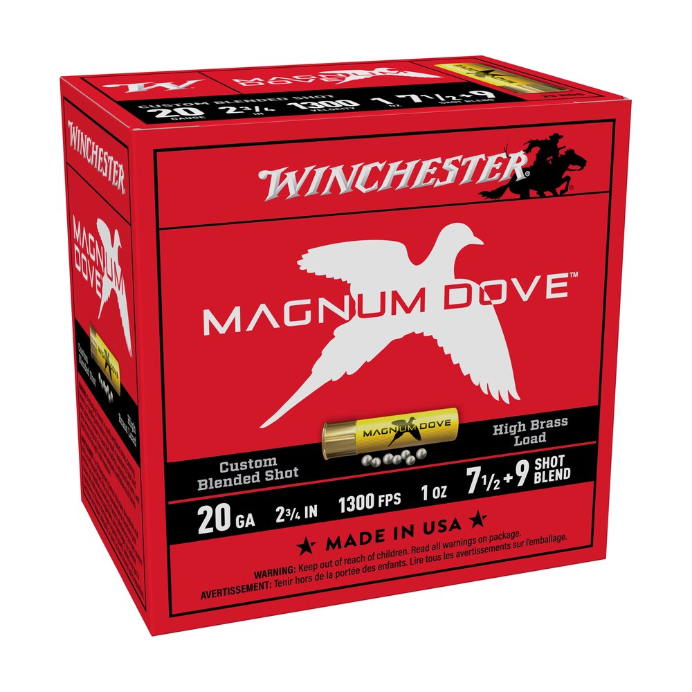 winchester ammo md2079 magnum dove 20gauge 2.75" 1oz 7.5/9shot 25 per box/10 case Winchester Ammo MD2079 Magnum Dove 20Gauge 2.75" 1oz 7.5/9Shot 25 Per Box/10 Case Sports South item 183095
