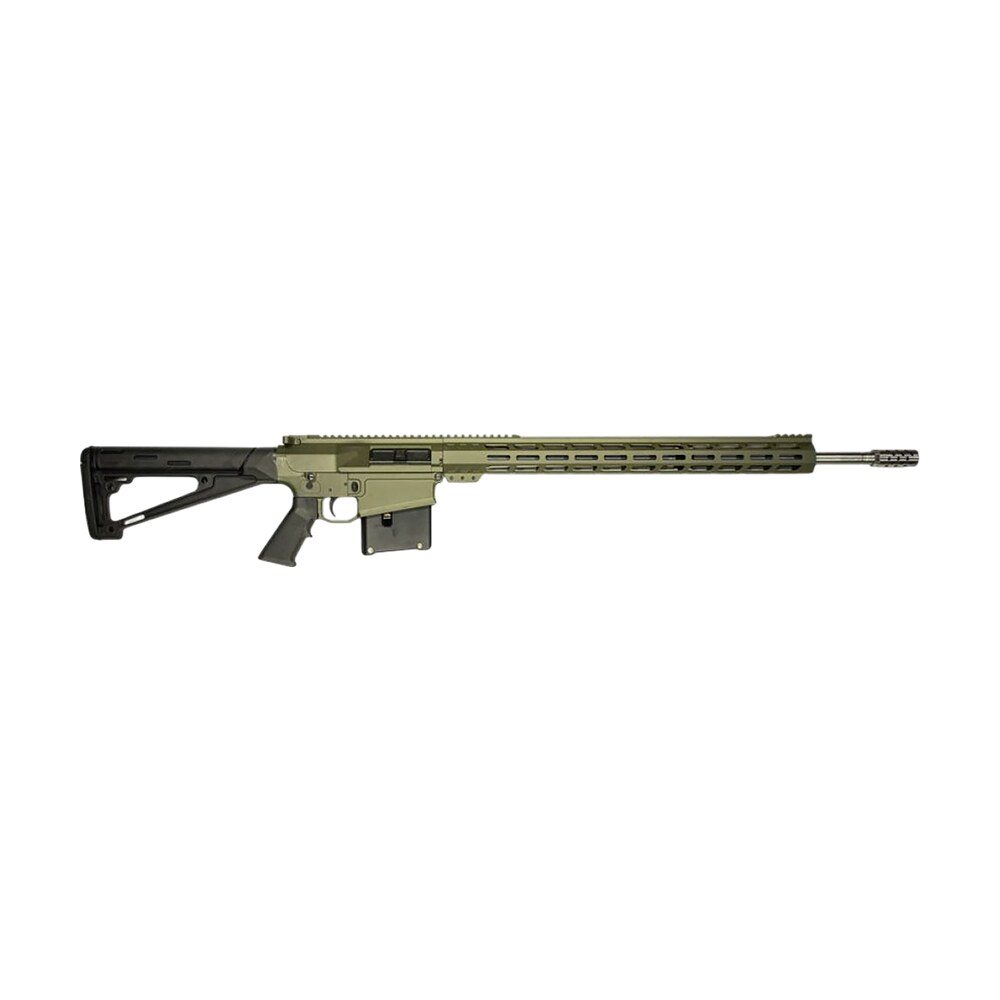 great lakes firearms ar 10 30 06 springfield 5+1 24" stainless threaded barrel, od green cerakote aluminum receiver w/picatinny rail, hogue fixed black polymer stock, mil spec grip Great Lakes Firearms AR-10 30-06 Springfield 5+1 24" Stainless Threaded Sports South item 183126