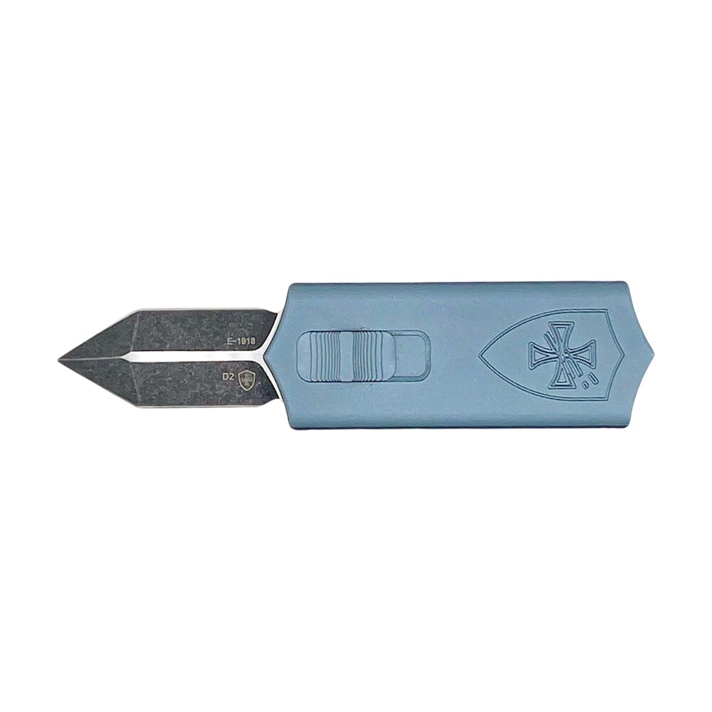 templar knife smcagb121 sentinel money clip 1.88" otf dagger plain black oxide stonewashed powder coated d2 steel blade, 3.41" blue anodized aluminum handle Templar Knife SMCAGB121 Sentinel Money Clip 1.88" OTF Dagger Plain Black Oxide Stonewashed Sports South item 183229