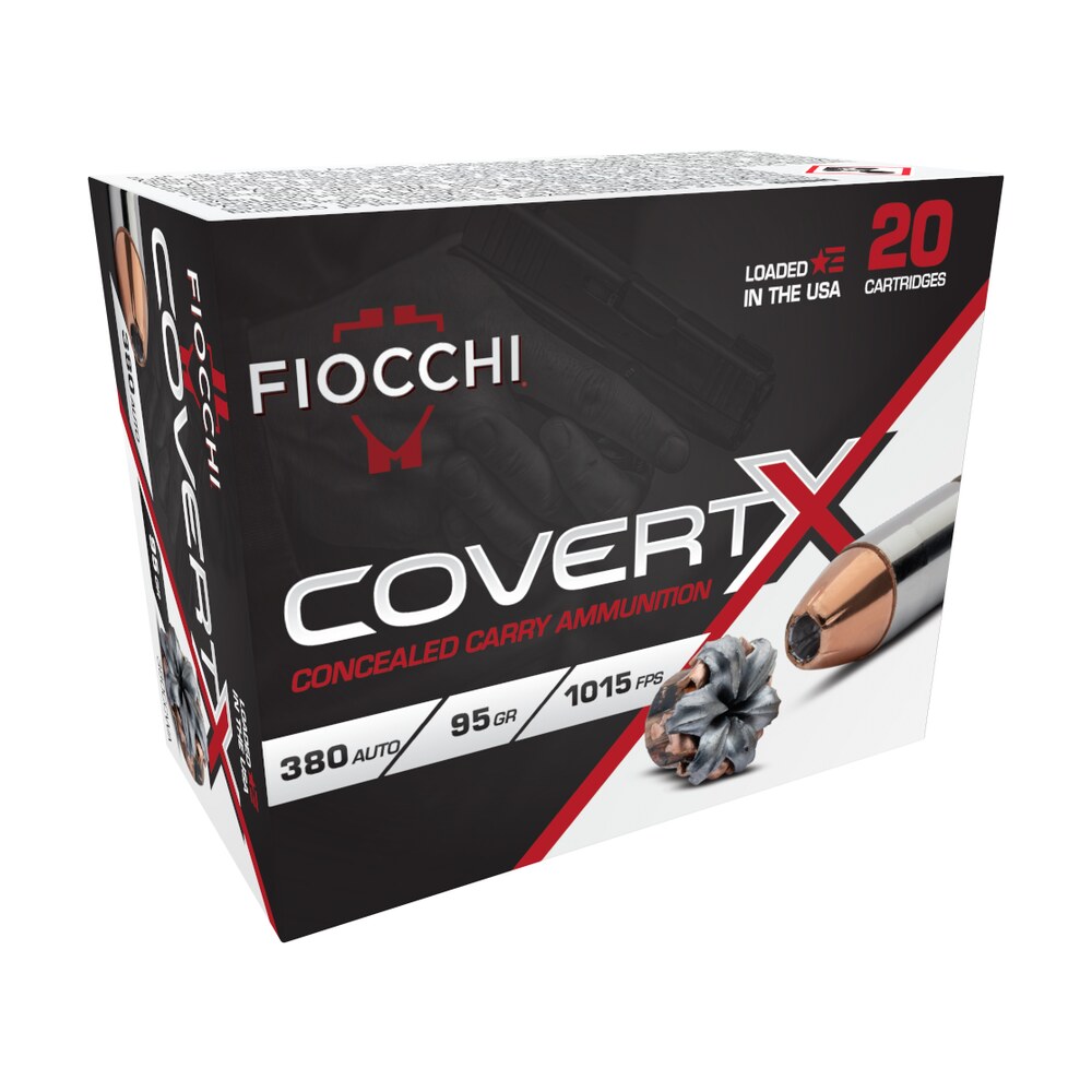 fiocchi 380ccwa covertx 380acp 95gr jacketed hollow point 20 per box/10 case Fiocchi 380CCWA CovertX 380ACP 95gr Jacketed Hollow Point 20 Per Box/10 Case Sports South item 183436