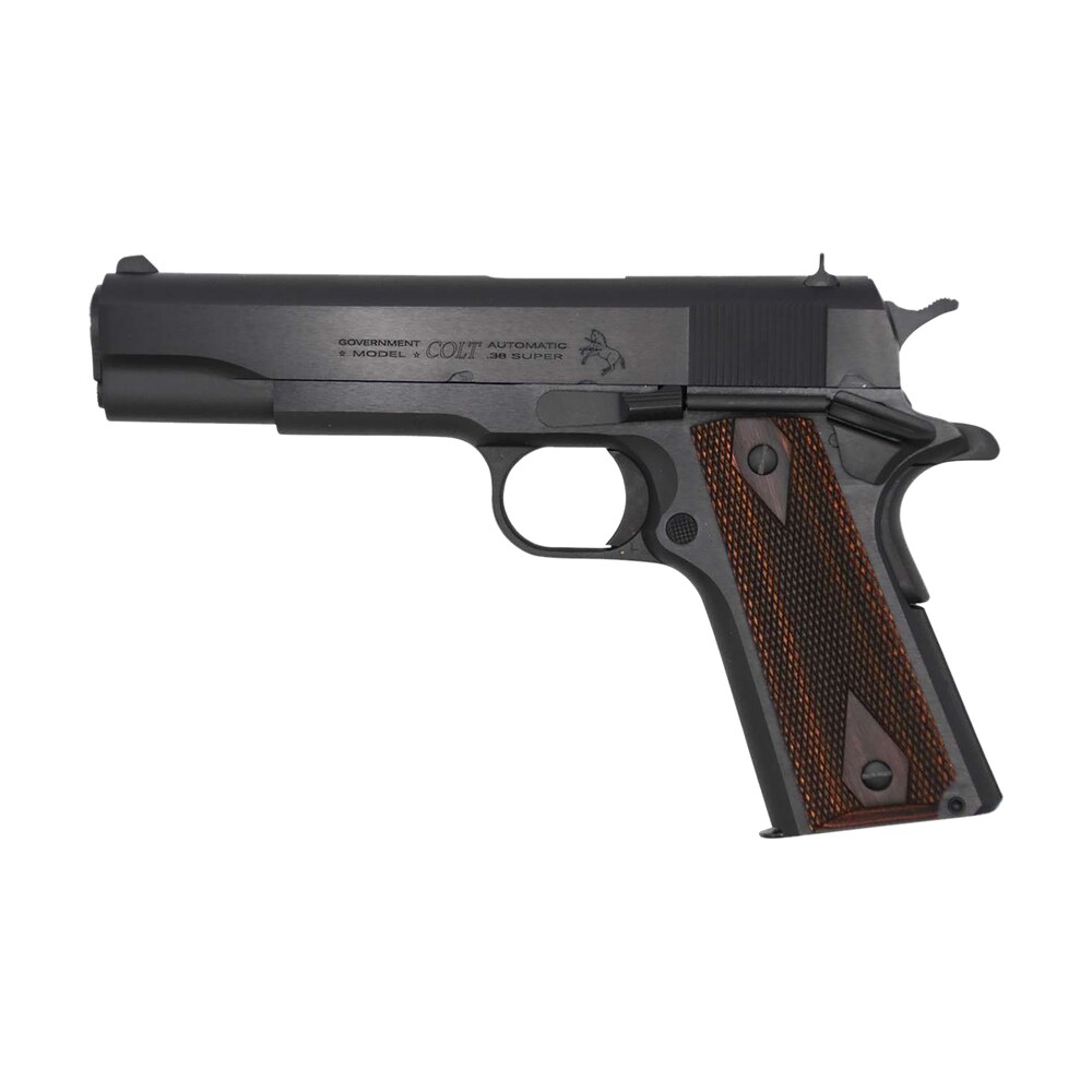 colt mfg o1911c38rb government 38 super 9+1 5" national match barrel, blued carbon steel serrated slide, blued carbon steel frame w/beavertail Colt Mfg O1911C38RB Government 38 Super 9+1 5" National Match Sports South item 183630