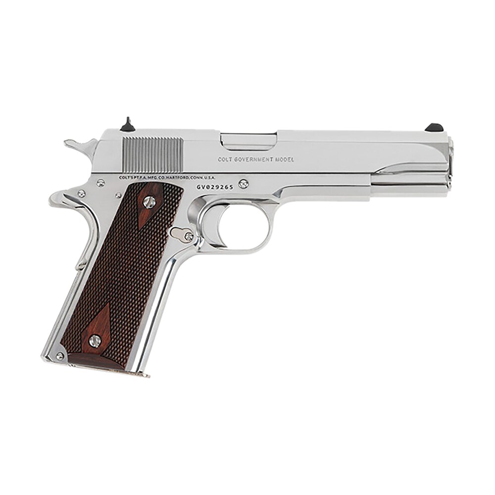 colt mfg o1911cbs 1911 government 45 acp 8+1 5" stainless steel barrel, bright stainless serrated slide, bright stainless steel frame w/beavertail Colt Mfg O1911CBS 1911 Government 45 ACP 8+1 5" Stainless Steel Sports South item 183631