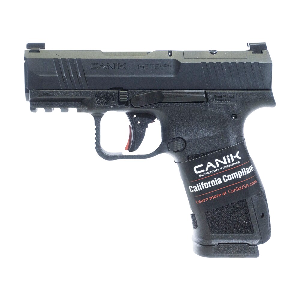canik hg7884ca n mete mc9l *ca compliant 9mm luger 10+1 3.18" black steel barrel, black nitride steel serrated slide, black polymer frame w/picatinny rail, interchangeable backstrap grip Canik HG7884CA-N Mete MC9L *CA Compliant 9mm Luger 10+1 3.18" Black Steel Sports South item 183723