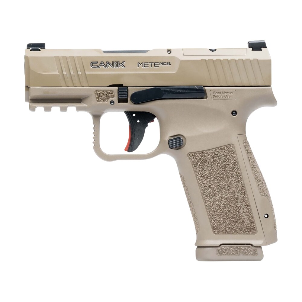 canik hg7884cad n mete mc9l *ca compliant 9mm luger 10+1 3.18" black steel barrel, desert cerakote steel serrated slide, flat dark earth polymer frame w/picatinny rail, interchangeable backstrap grip Canik HG7884CAD-N Mete MC9L *CA Compliant 9mm Luger 10+1 3.18" Black Steel Sports South item 183725