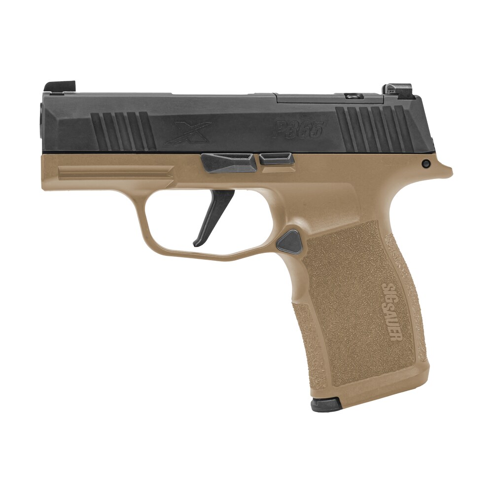sig sauer 365x9ctxr3p p365x micro compact frame 9mm luger 12+1 3.10" steel barrel, optic ready/serrated slide, coyote tan stainless steel frame w/accessory rail, polymer grip Sig Sauer 365X9CTXR3P P365X Micro-Compact Frame 9mm Luger 12+1 3.10" Steel Sports South item 183883