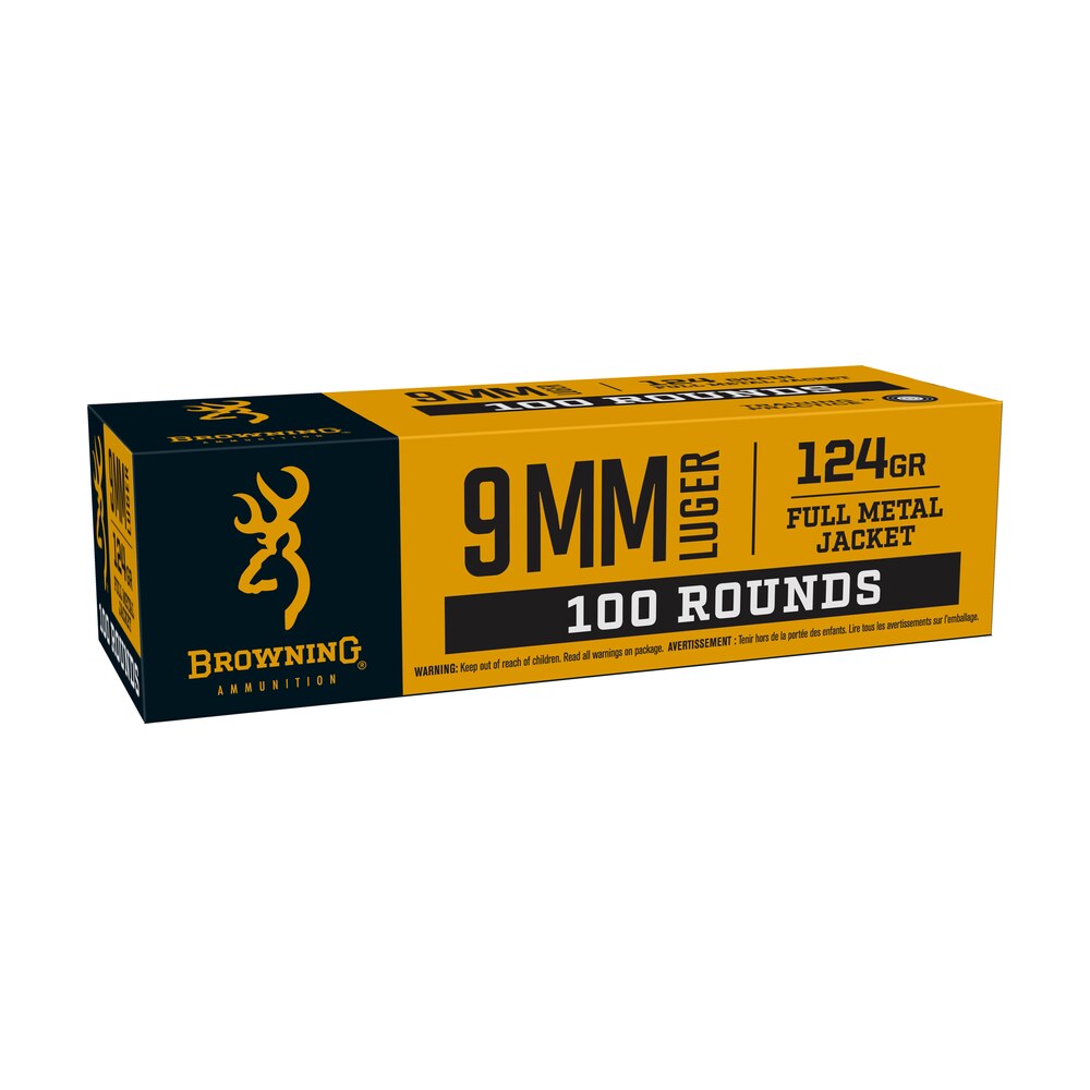 browning ammo b9mm124vp9mm luger 124gr full metal jacket 100 per box/10 case *value pack Browning Ammo B9MM124VP9mm Luger 124gr Full Metal Jacket 100 Per Box/10 Case *Value Pack Sports South item 184067