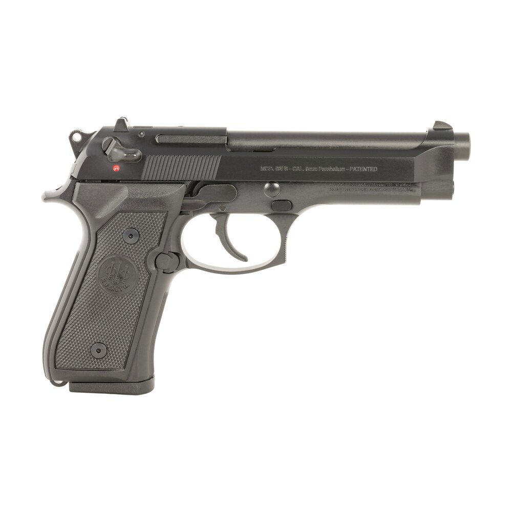 beretta usa j92f300 92fs full size frame 9mm luger 10+1 4.90" black steel barrel, black bruniton steel serrated slide, black bruniton aluminum frame, ambidextrous Beretta USA J92F300 92FS Full Size Frame 9mm Luger 10+1 4.90" Black Steel Sports South item 184181