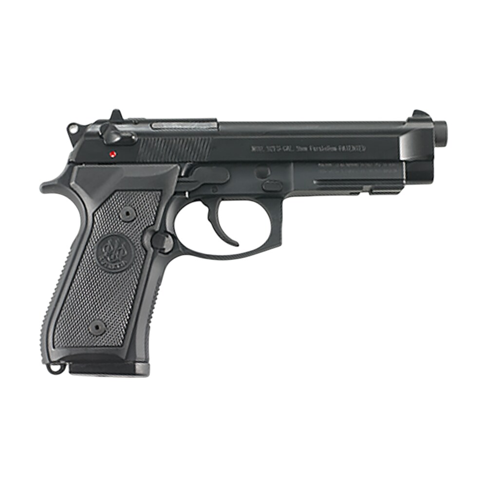 beretta usa js92m9a1 92fs type m9a1 full size 9mm luger 10+1 4.90" black barrel, black cerakote steel serrated slide, black aluminum frame w/beavertail & picatinny rail, black textured grip Beretta USA JS92M9A1 92FS Type M9A1 Full Size 9mm Luger 10+1 4.90" Black Sports South item 184189